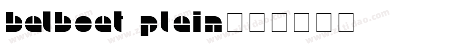 Balboat Plain字体转换